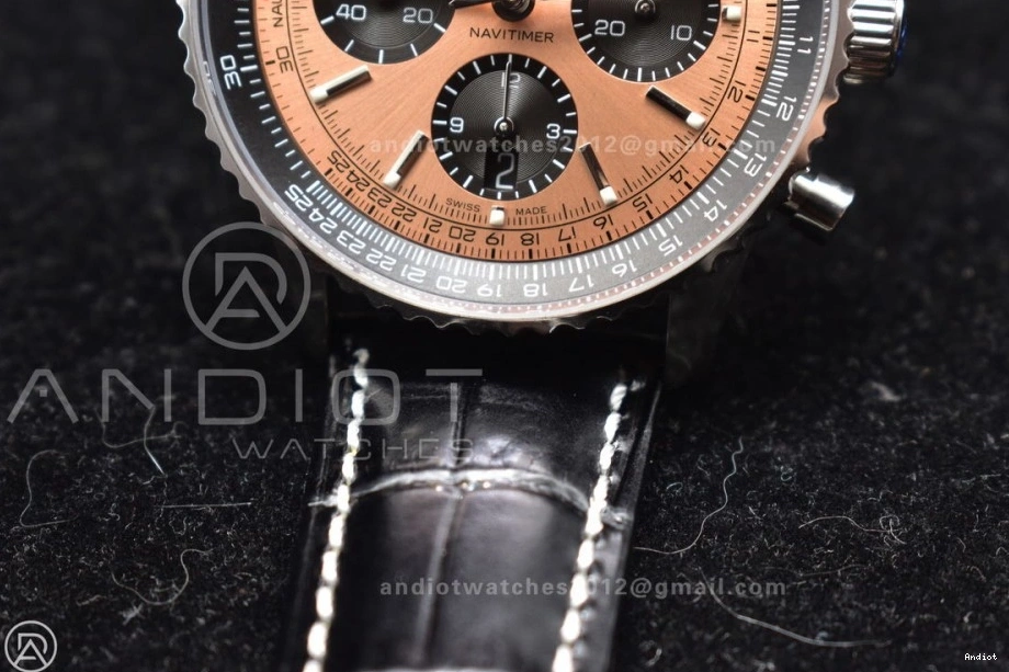 Navitimer 436 WaterResistant Version Best BLS SS Chrono L-Orange 1:1 43mm LE A Blk 0801